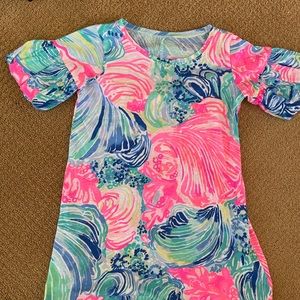Girls Lilly t-shirt dress with sleeve detail size 4-5